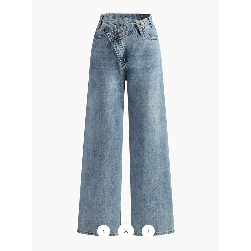 Copied - NWT Commense Asymmetric Waist Wide-Leg Jeans Sz XL
